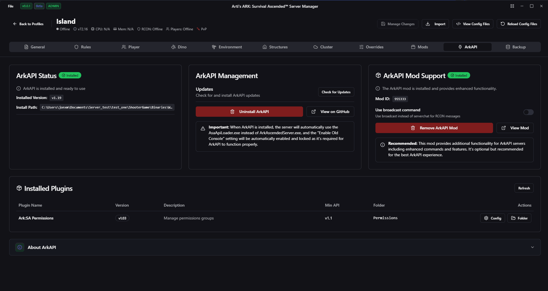 ARK API Manager