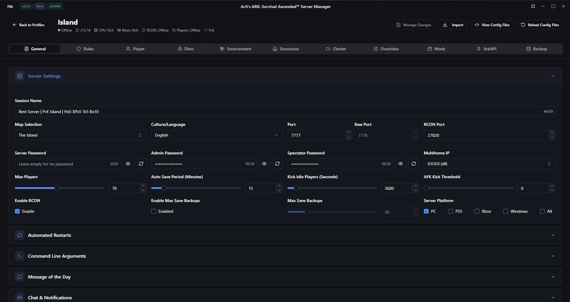 Server Configuration
